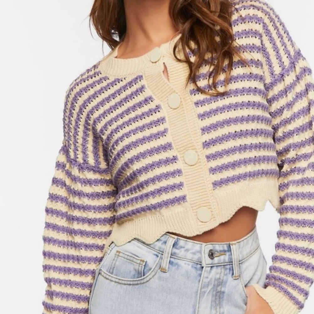 Forever21 cropped knit cardigan